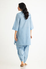 UAE- Jacquard Dyed Shirt And Cambric Trouser