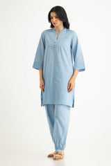 UAE- Jacquard Dyed Shirt And Cambric Trouser