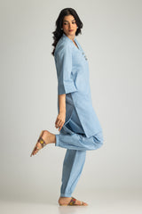 UAE- Jacquard Dyed Shirt And Cambric Trouser