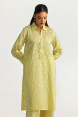 UAE- Jacquard Embellished Shirt And Dyed Trouser