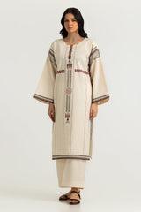 UAE-Jacquard Printed Shirt And Dyed Trouser