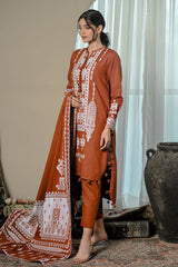UAE-3 Piece Karandi Velvet Jacquard Suit