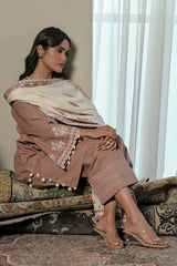 UAE-3 Piece Karandi Velvet Jacquard Suit