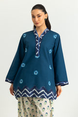 UAE-Karandi Gold Slub Printed Co-Ord Set