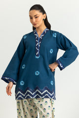 UAE-Karandi Gold Slub Printed Co-Ord Set