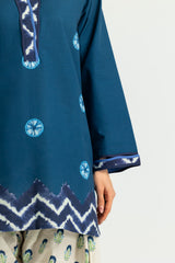 UAE-Karandi Gold Slub Printed Co-Ord Set