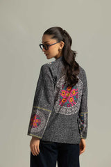 UAE-Khaddar Slub Printed Waistcoat