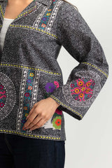 UAE-Khaddar Slub Printed Waistcoat