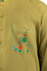 UAE-Regular Fit Styling Kurta KKR-STY25-015
