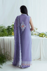 UAE-3 Piece Embroidered Lawn Suit with Neckline, Bunches and Chiffon Dupatta FE-52042