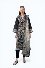 UAE-3 PIece Printed Lawn Suit
