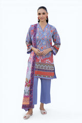 UAE-3 PIece Printed Lawn Suit