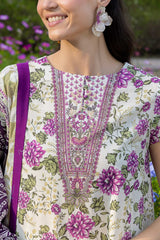 UAE-3 PIece Printed Lawn Suit