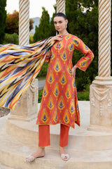 UAE-3 PIece Printed Lawn Suit
