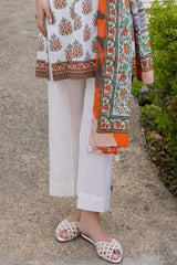 UAE-3 PIece Printed Lawn Suit