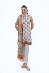 UAE-3 PIece Printed Lawn Suit