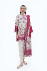 UAE-3 PIece Printed Lawn Suit