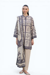 UAE-3 PIece Printed Lawn Suit