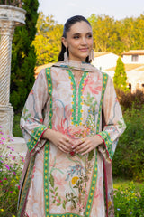 UAE-3 PIece Printed Lawn Suit