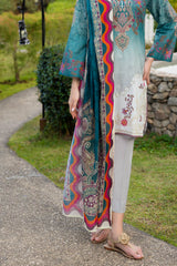 UAE-3 PIece Printed Lawn Suit