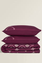 UAE-Mahogany T-200 Embroidered Quilt Cover Set
