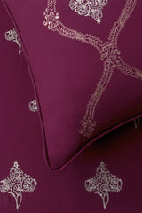 UAE-Mahogany T-200 Embroidered Quilt Cover Set