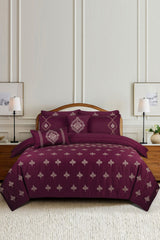 UAE-Mahogany T-200 Embroidered Quilt Cover Set