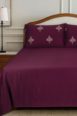 UAE-Mahogany  T-200 Embroidered Bed Sheet Set