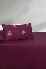 UAE-Mahogany  T-200 Embroidered Bed Sheet Set