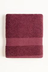UAE-Maroon Dyed Bath Towel 25