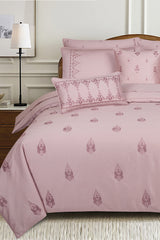 UAE-Morganite T-400 Embroidered Quilt Cover Set
