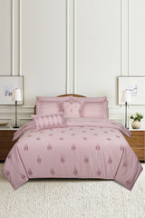 UAE-Morganite T-400 Embroidered Quilt Cover Set