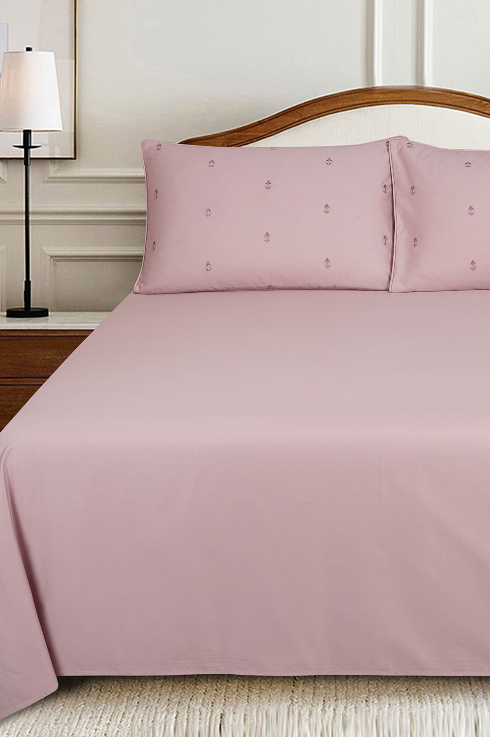 UAE-Morganite T-400 Embroidered Bed Sheet Set