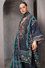 UAE-3 Piece Printed Karandi Suit with Printed Karandi Dupatta
