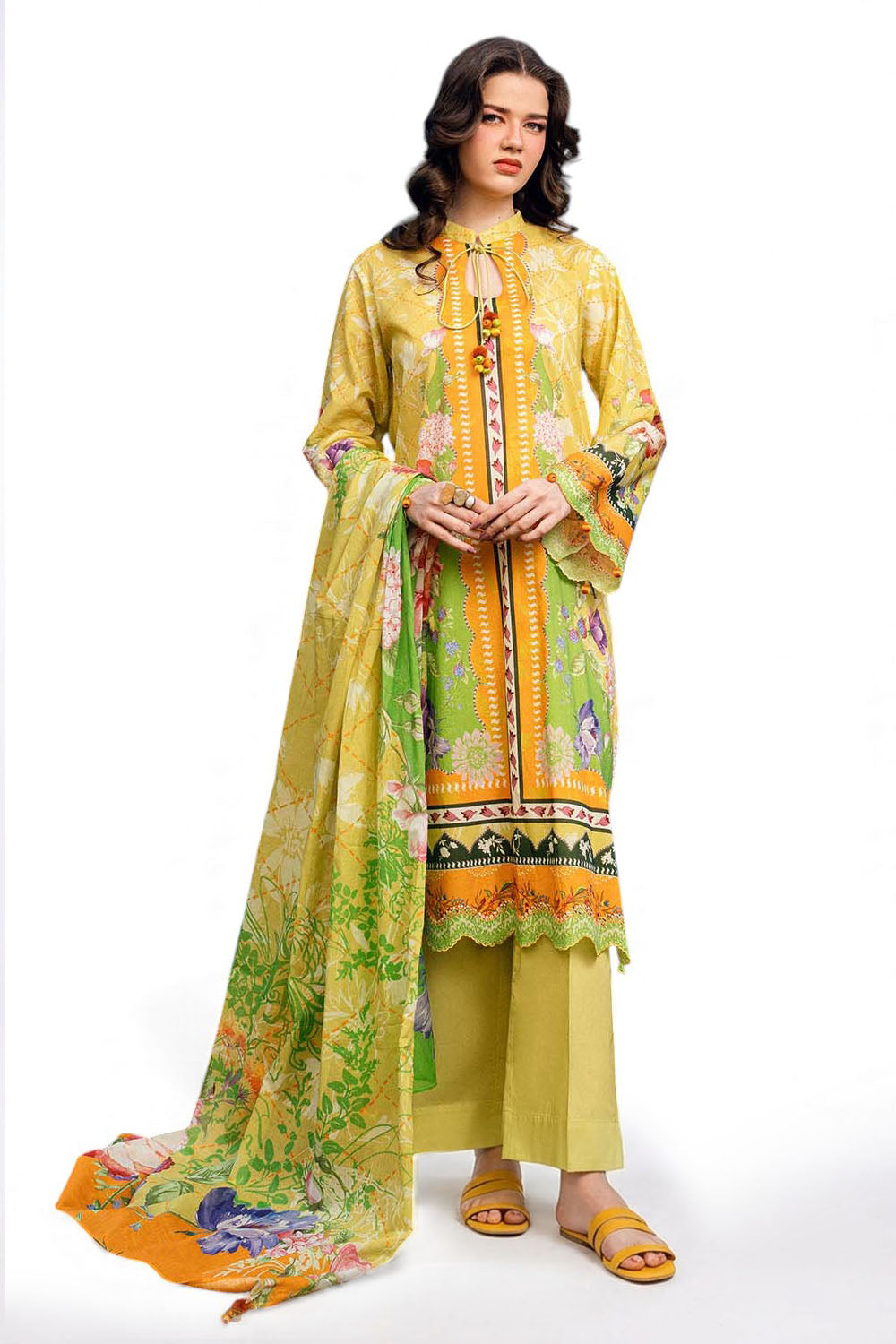 UAE-3 PIece Printed Lawn Suit