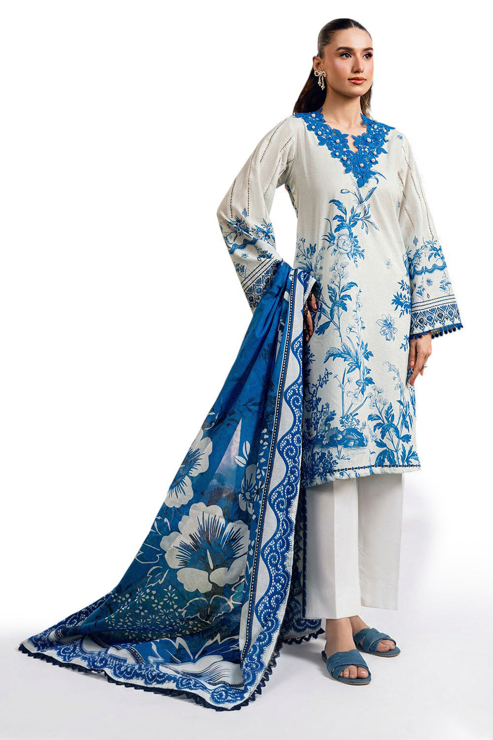 UAE-3 PIece Printed Lawn Suit