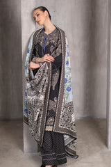 UAE-3 Piece Printed Karandi Suit with Printed Karandi Dupatta