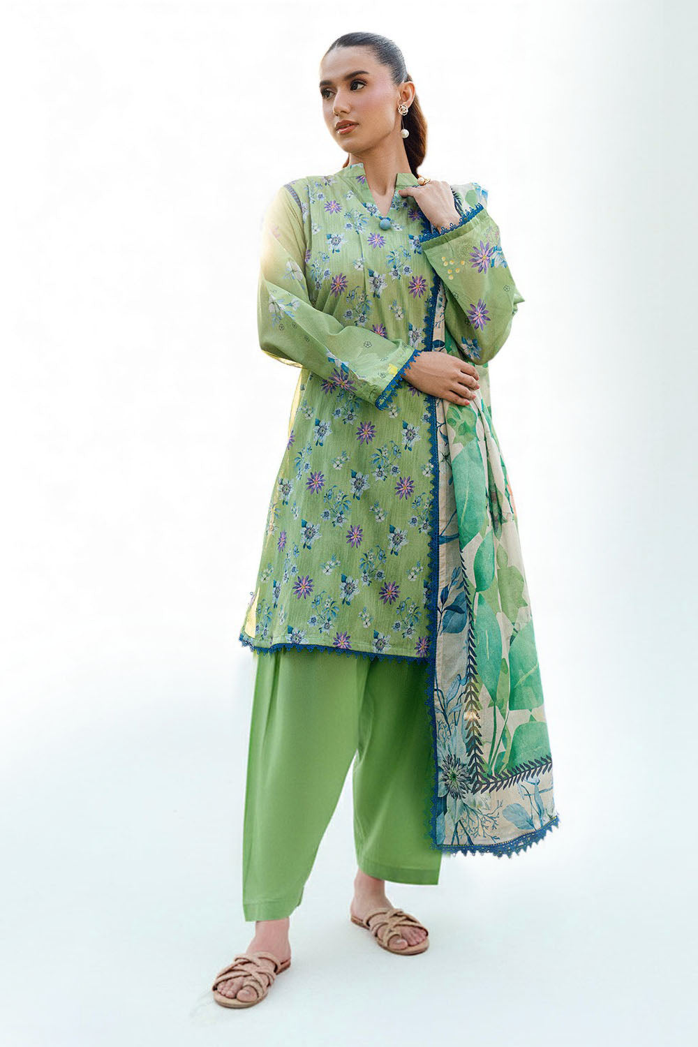 UAE-3 PIece Printed Lawn Suit