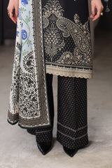 UAE-3 Piece Printed Karandi Suit with Printed Karandi Dupatta