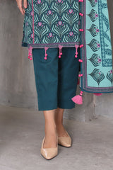 UAE-3 Piece Printed Khaddar Suit with Printed Khaddar Dupatta