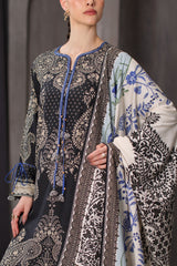 UAE-3 Piece Printed Karandi Suit with Printed Karandi Dupatta