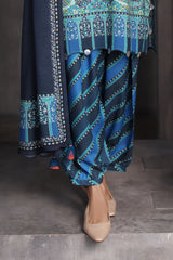 UAE-3 Piece Printed Karandi Suit with Printed Karandi Dupatta