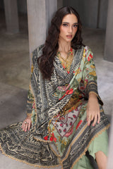 UAE-3 Piece Printed Karandi Suit with Printed Karandi Dupatta