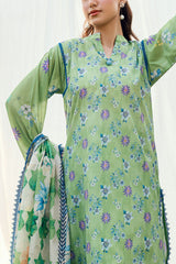 UAE-3 PIece Printed Lawn Suit