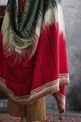 UAE-3 Piece Embroidered Printed Karandi Suit with Printed Karandi Dupatta