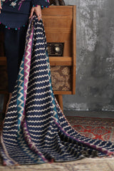 UAE-3 Piece Embroidered Khaddar Suit with Pashmina Jacquard Dupatta