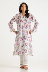 UAE- Rayon Printed Shirt With Embroidered And Dyed Trouser