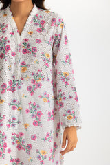 UAE- Rayon Printed Shirt With Embroidered And Dyed Trouser