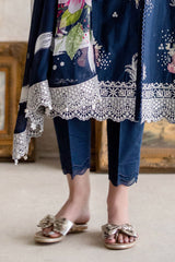 UAE-3 Piece Embroidered Lawn Suit with Chiffon Dupatta and Borders PM-62043