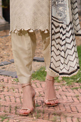 UAE-3 Piece Embroidered Lawn Suit with Chiffon Dupatta
